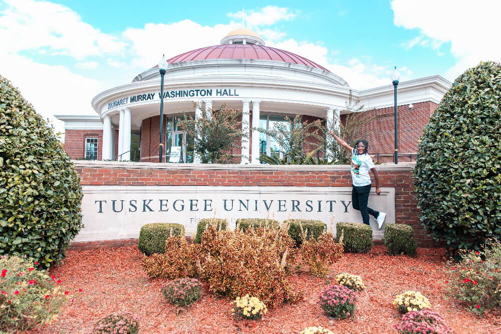 one kid at tuskegee sign